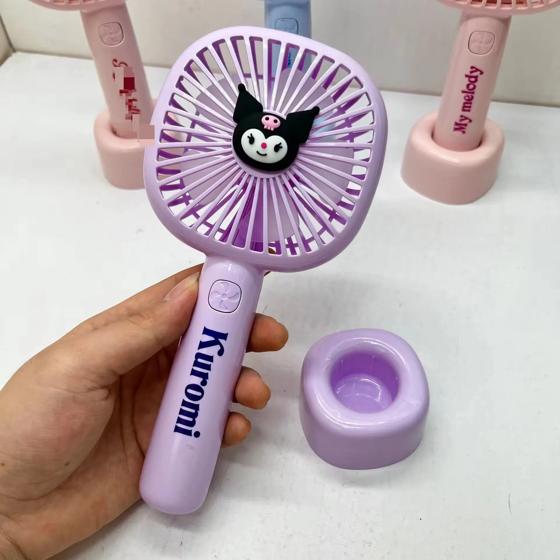 卡通可爱动漫便携式小风扇kuromi mymmelody cinnamoroll手持风扇学生