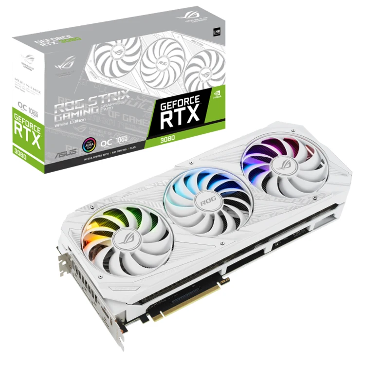 Asus Rog-strix-rtx3080-o10g-white-v2显卡与10gb Gddr6 Asus Rog