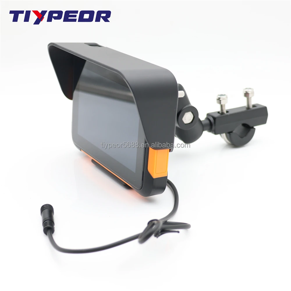 product tiypeor ipx7 waterproof moto tpms monitor system with wireless carplay and android auto navigator bluetooth sd card-4