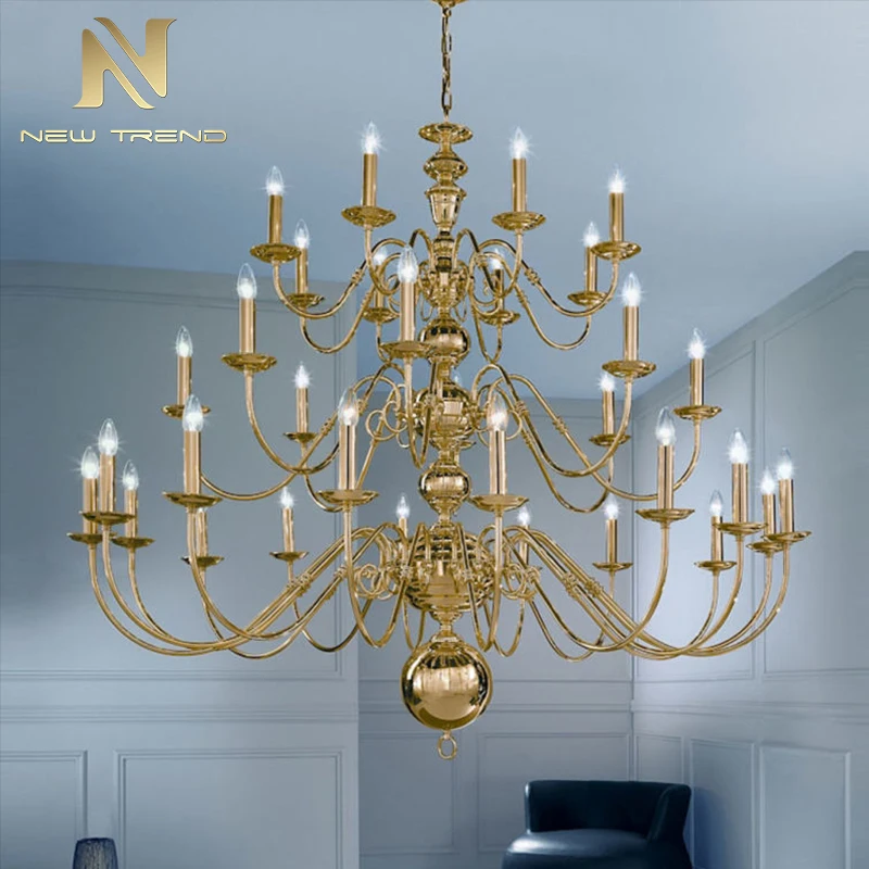 CPL-348 Luxury Retro Design Indoor Decoration Lighting Villa Church Wedding Living Room Led Chandelier   