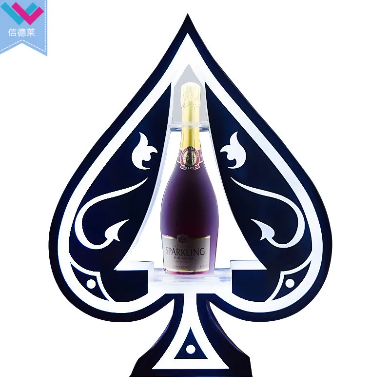 LED Rechargeable Ace of Spade Champagne Bottle Presenter Growing Cocktail Wine  Bottle Holder for NightClub Party Lounge Bar - AliExpress