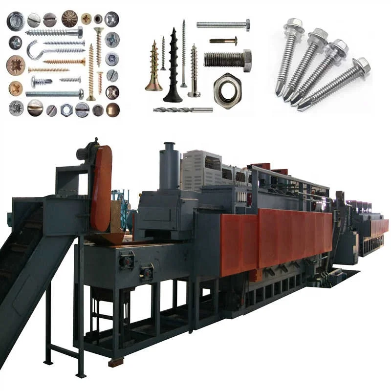 WONDERY Continuous Quenching Tempering Mesh Belt Furnace for Self-tapping Screws and  Concrete Nails