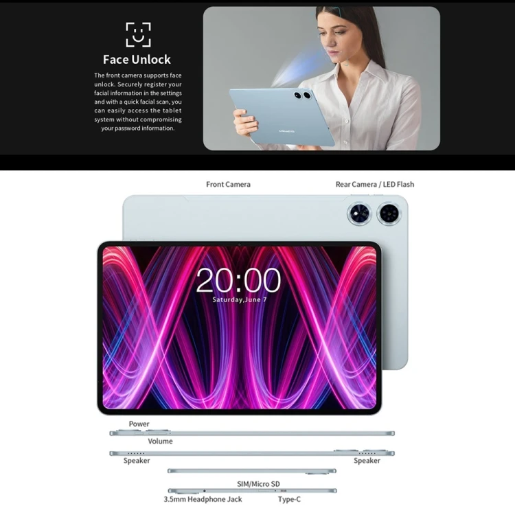 Teclast T60 Plus 4G LTE Tablet PC - 6GB+128GB, Android 14
