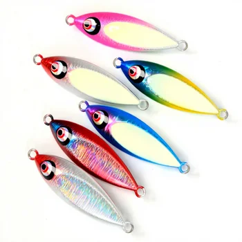 Slow-Sinking Water Drop Iron Plate 80g 100g Floating Slow-Rolling Lure UV Glow Cod Grouper Boat Sea Fishing Artificial Bait – Lure – view 2