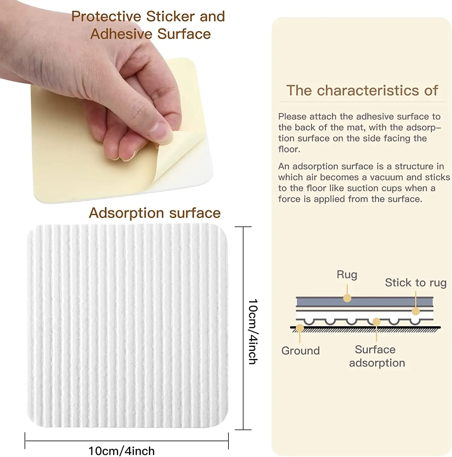 Anti Slip Rug Pad Gripper Non Slip Washable Grippers For Rug Keep Your