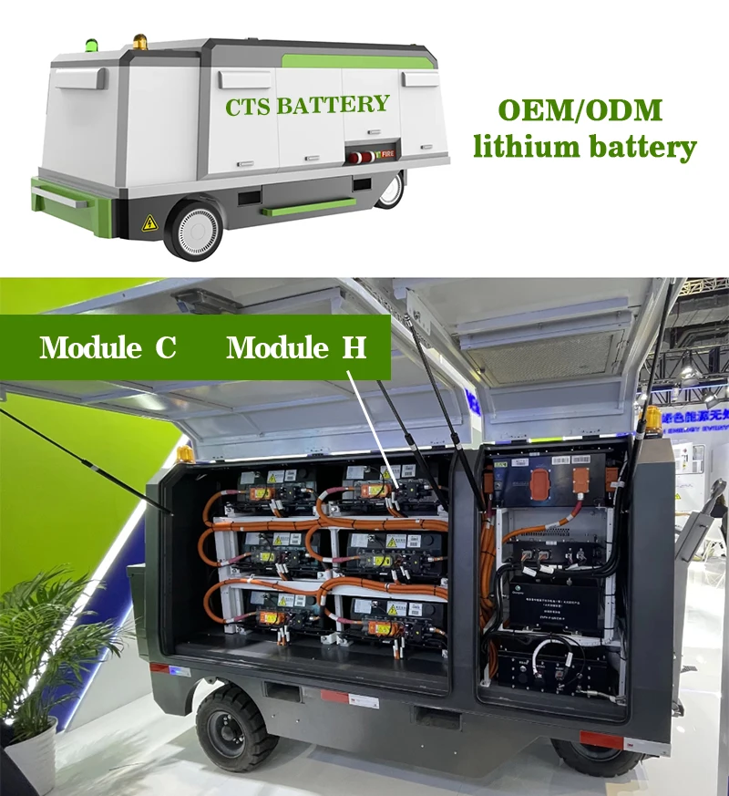 product cts high voltage 614v 60kwh 120kwh lithium ion battery system airport ground service equipment gpu with aircraft power unit-11