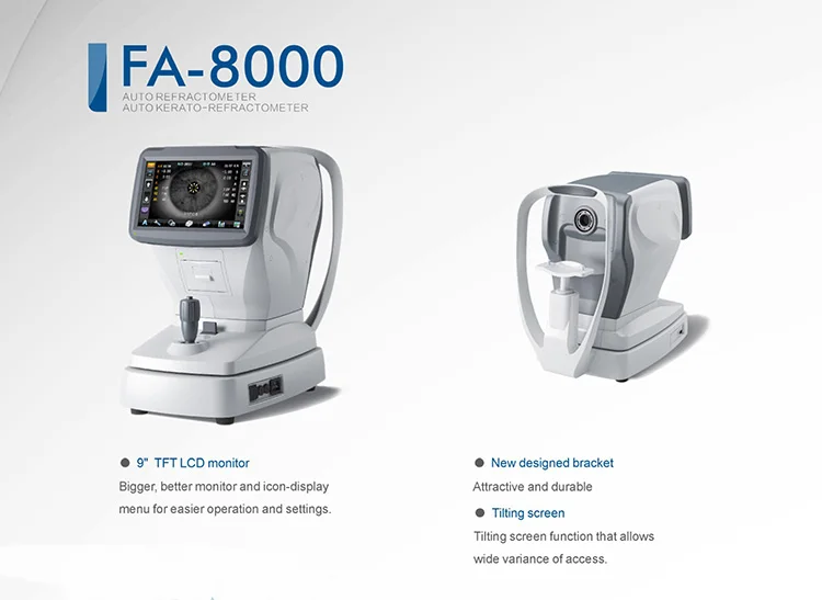 FA-8000A FA-8000K Optical Eye Test Auto Ref/keratometer Medical Autorefractometer Auto Refractometer