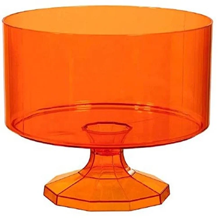 Crystal Footed Trifle Bowls With Stand Plastic Dessert Glass Bowl
