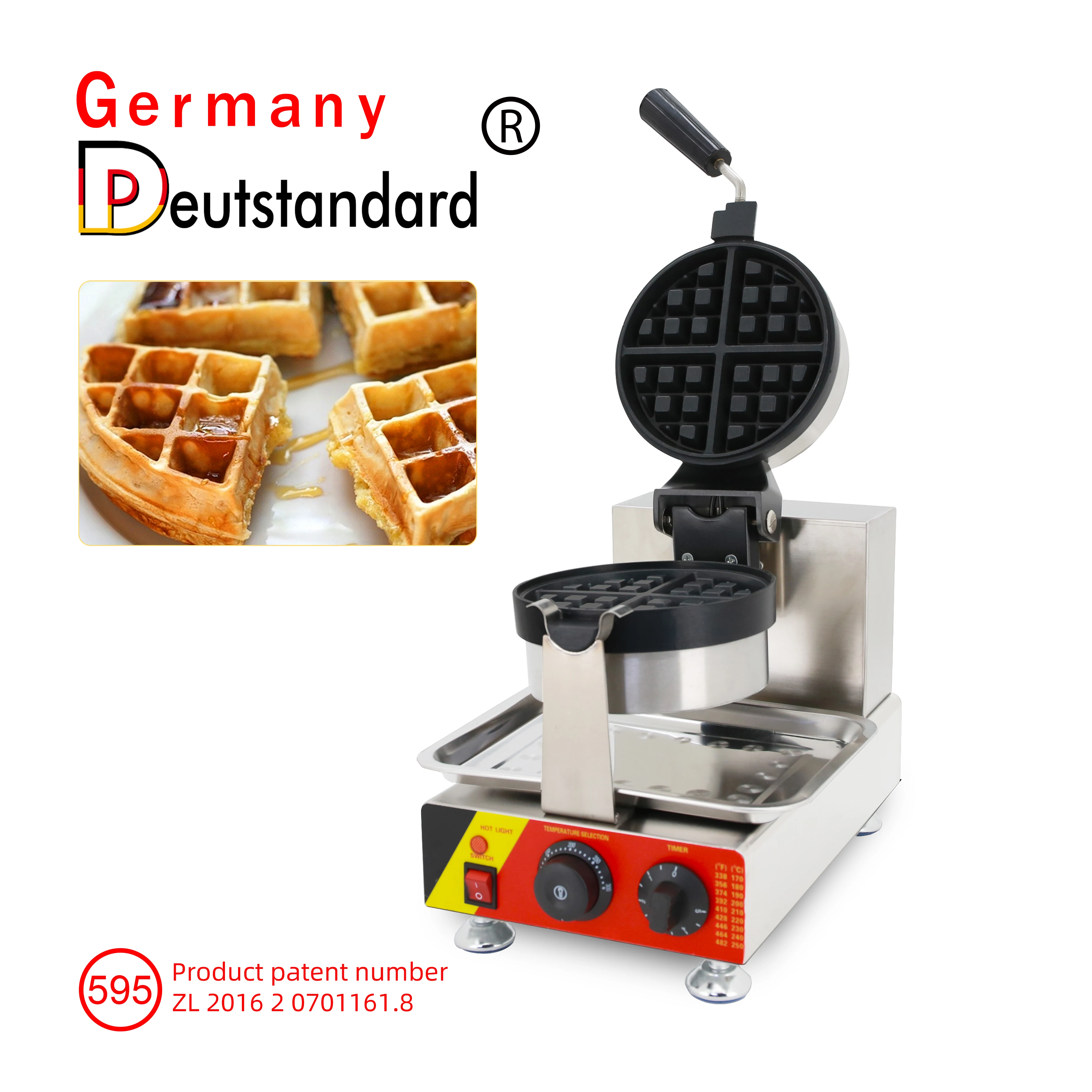 Commercial Mini Waffle Maker Rotate Waffle Machine with CE