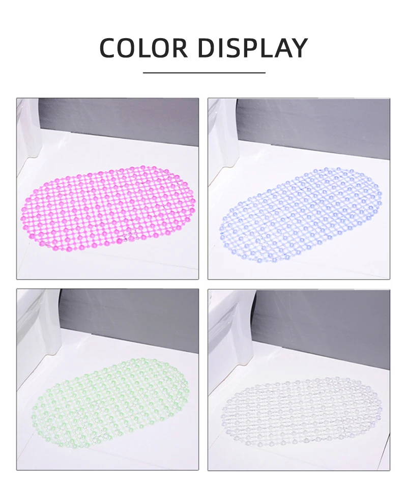 Factory Price Custom Color Oval Shower Mat Anti Slip Bath Tub Mat Non ...