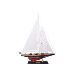  SAILINGSTORY Wooden Fishing Boat Model Sailboat Decor