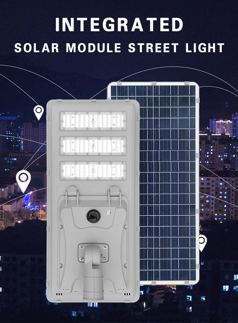 SMD3030 Chip Automated Solar LED Street Light All In One Solar Street Lighting Model