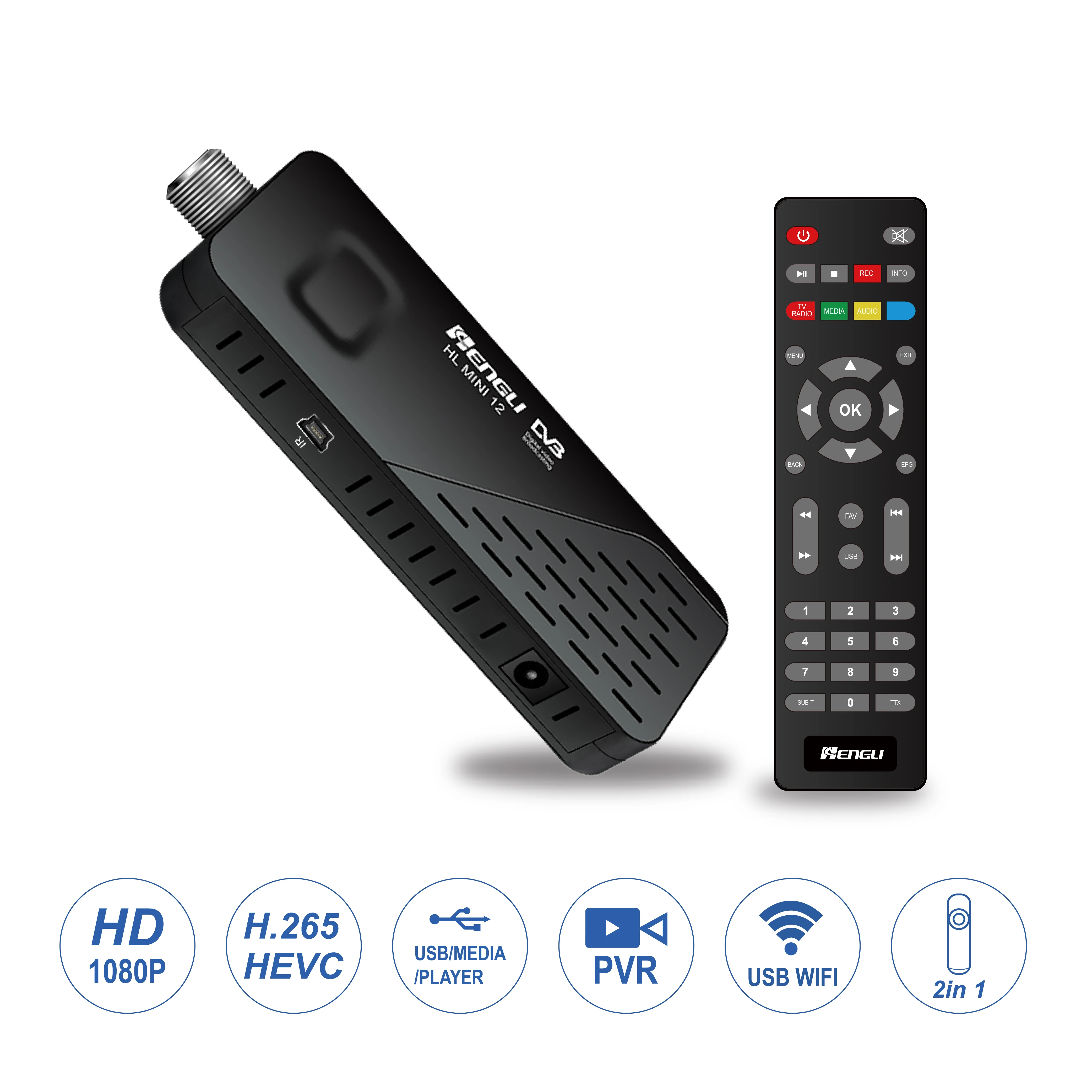ISDB-T Digital TV Tuner Receiver H.264 Set-top Box  Isdbt Terrestrial Set Top Box Mini Dongle Stick