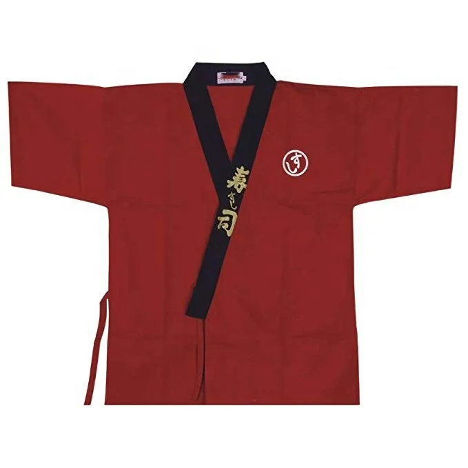 Высококачественное японское пальто шеф-повара суши из полиэстера и хлопка на заказ, одежда шеф-повара