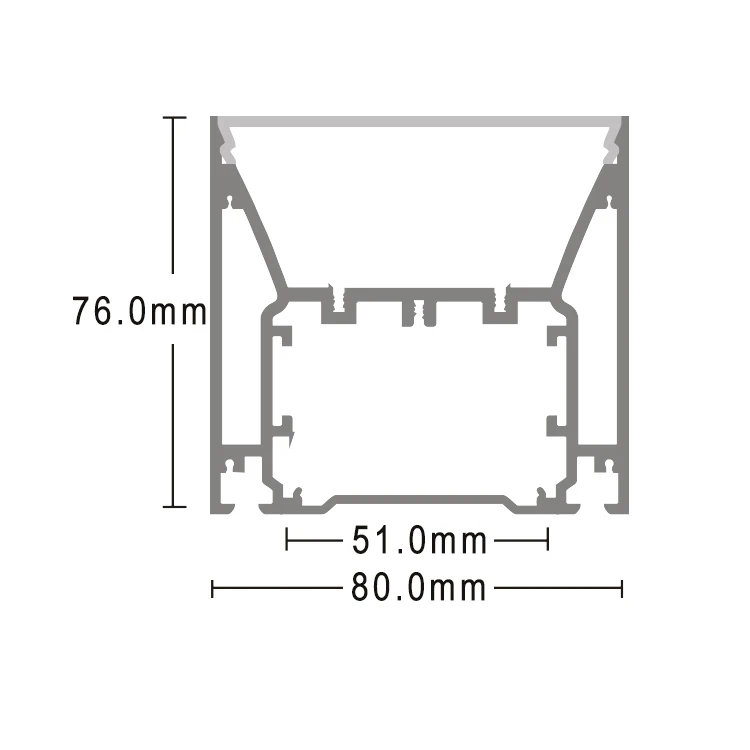 U Shaped Pc Cover Recessed Mounted Aluminum Extrusion Linear Light Led Profile Aluminum Profile