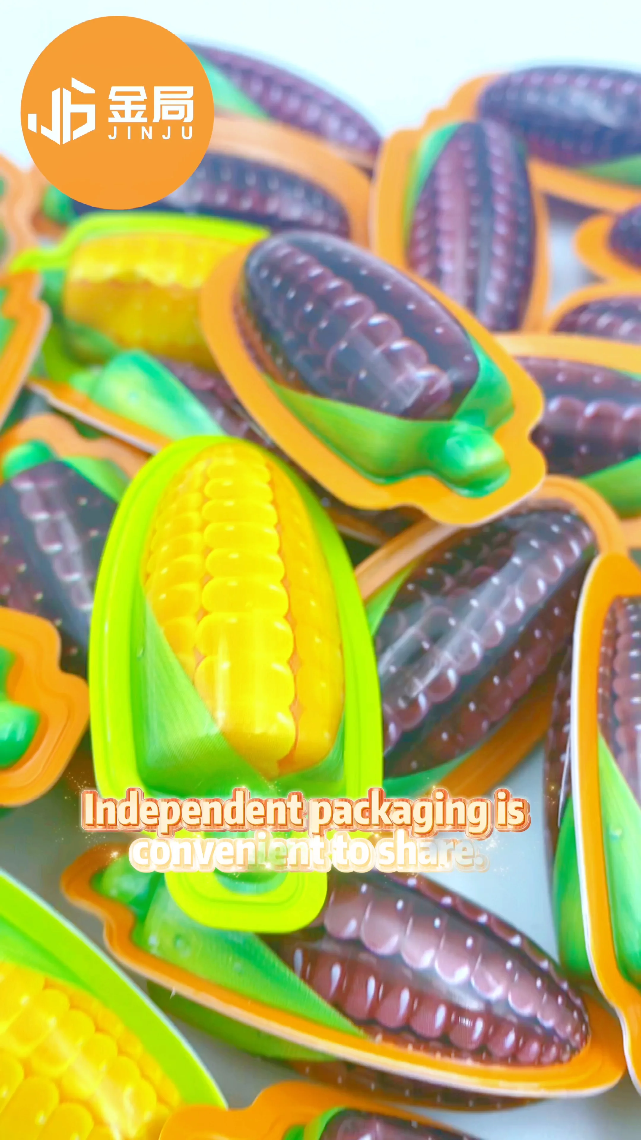 New Design Corn Shape Chews Gummy Candies Health Corn Jelly Gummy Candy