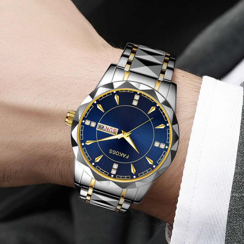 Herren Armbanduhr Uhr Beleuchtetes Ziffernblatt FAKOSS 144 Herren