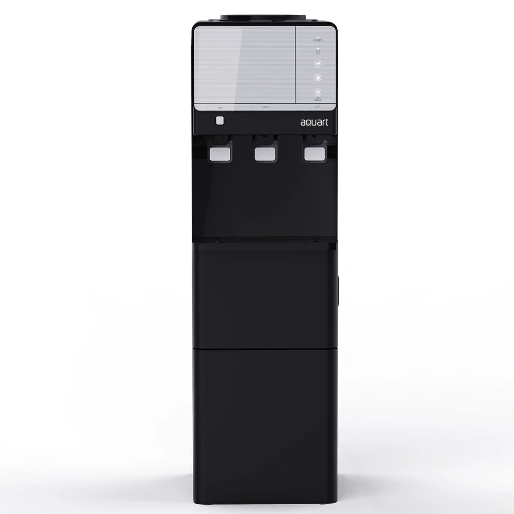 Ice Cube Maker with Water Dispenser 3 Temperature Touching Control Panel 12kg Ice Cube Per Day BYCZ581 2 in 1 Electric Stand