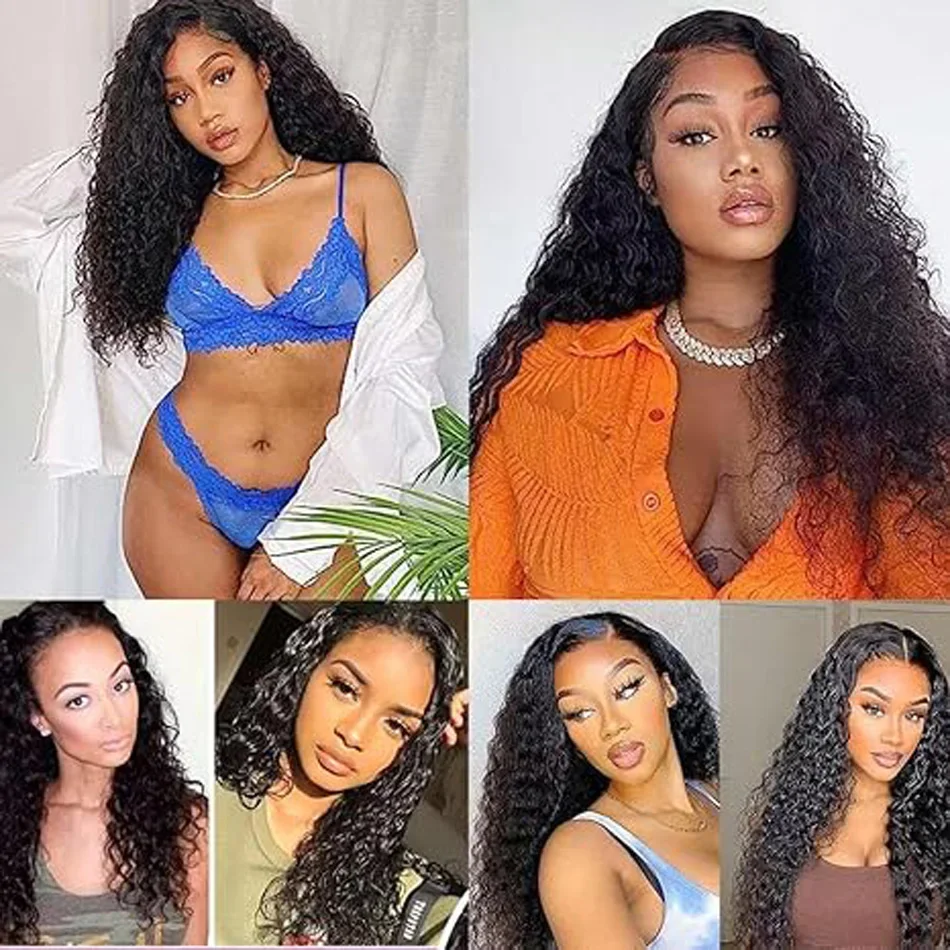 Wasserwelle Echthaar-Bündel für Frauen, lockig, 100 % hochwertiges Naturhaar_voghion.com