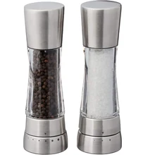 Ceramic salt pepper mills and Grinder Set Stainless Steel pepper grinder Kitchen pepper mill