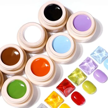 OEM New Arrival Palette Pudding Gel Rich Pigmented Solid Cream Gel Polish For Nail Painting