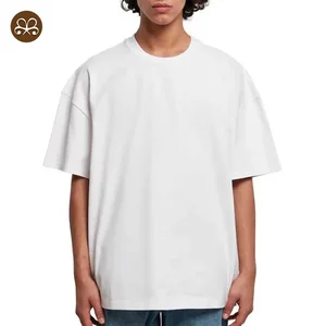 Men's Heavyweight T-shirt High Quality Custom Logo Design Oversize Drop Shoulder Blank T Shirt for Men
