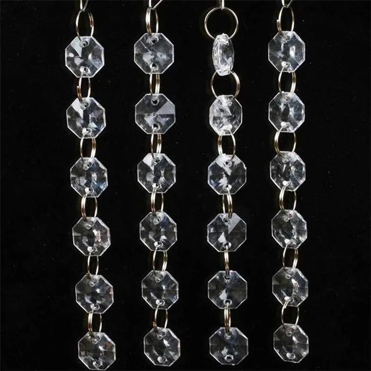 Hanging Plastic Crystal Beads Wedding Crystal Ornaments Chandelier