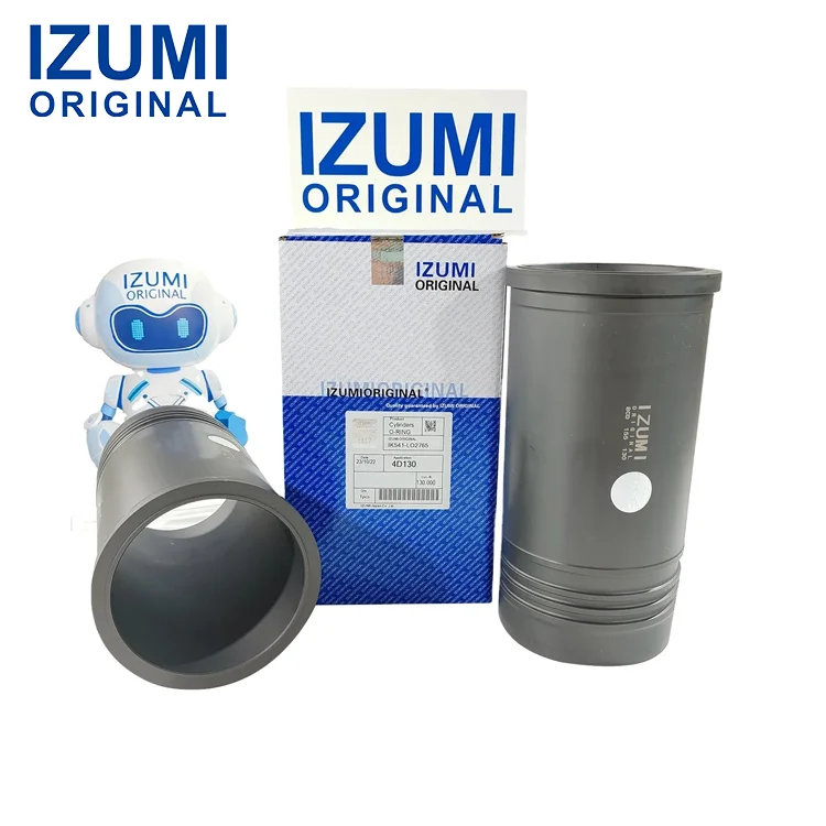 IZUMI ORIGINAL for Komatsu 4D130 Cylinder Liner with OEM 6115-21-2211