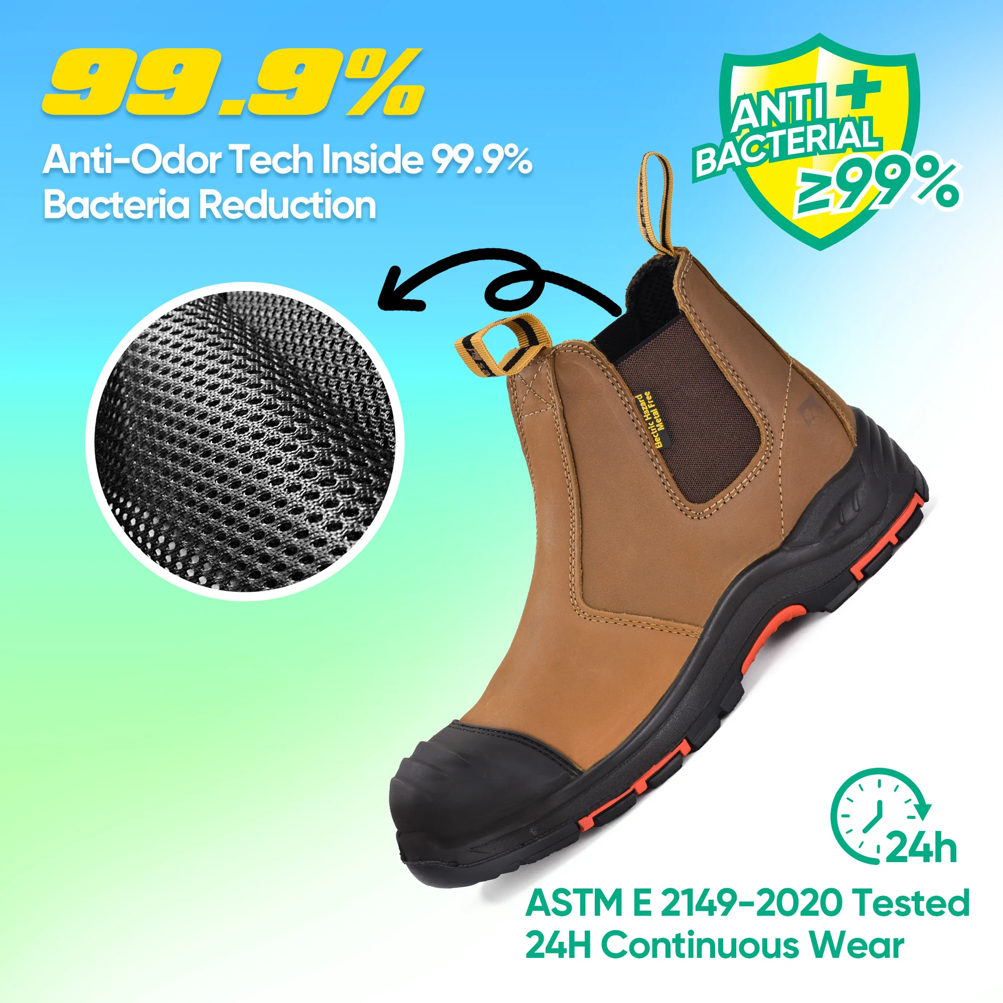 Non-Slip Soft Toe Work Boots EH-Rated ASTM Certified Water Resistant Unisex Acton Prospect 9226-11 Unisex 8 main image 2