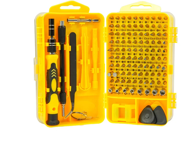 Multifunctional Screwdriver Set Mini Precision Screwdriver 115 in 1 Plastic DIY OEM Plastic Case ZINC Mini Plastic Tool Box HEX
