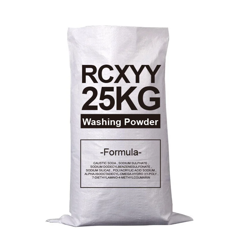 Washing Powder Bulk 25kg White Jumbo Woven Bag Packing Best Quality Oem