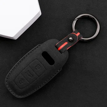 leather car key case cover for Audi A3 A4L A5 A6L a7l A8 Q2l Q3 q4 etron Q5L Q7 auto accessories