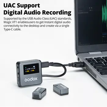 Godox Magic XT1 Wireless Lavalier Microphone Radio Microphone Live Recording Equipment Cell Phone Noise Reduction detail image
