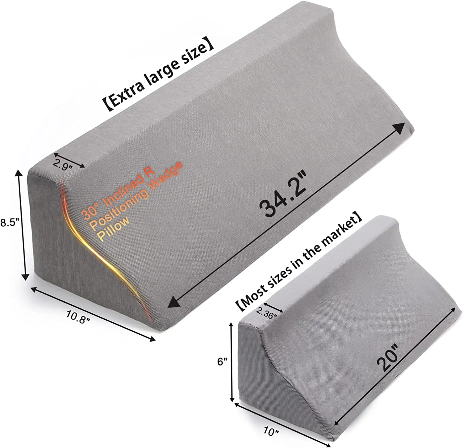 Waterproof Inclined Positioning Body Side Wedge Foam Pillow For