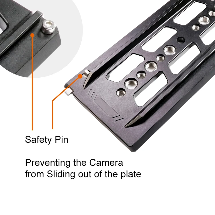 Aluminum Dovetail Sliding Plate Compatible with Camera Baseplate and Camera Cage for DSLR Camera Sony A6400/A6500/A6300