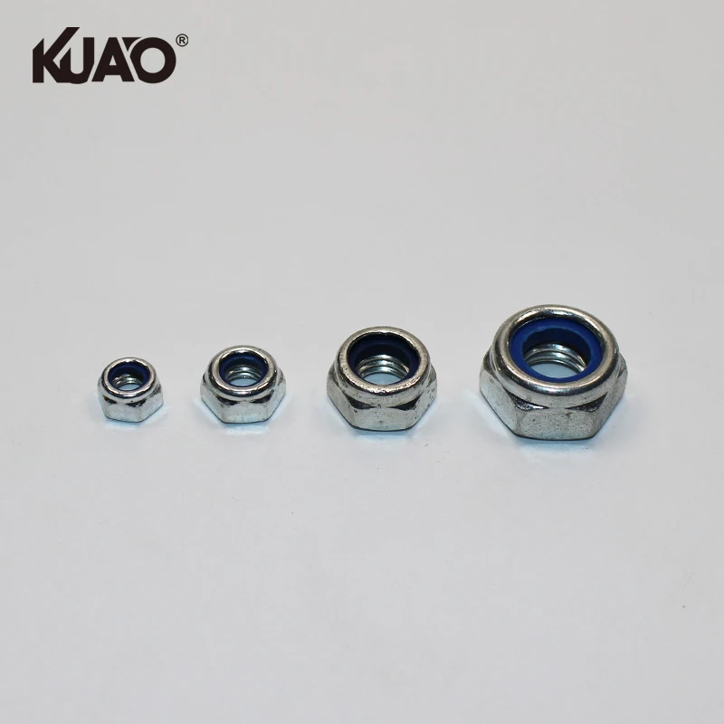 Nylon Lock Nut Hex Metric Insert Locknut, Assortment Kit Perfect for Lock Flat Washers Hexagon Inserted Screw Fastener Nuts