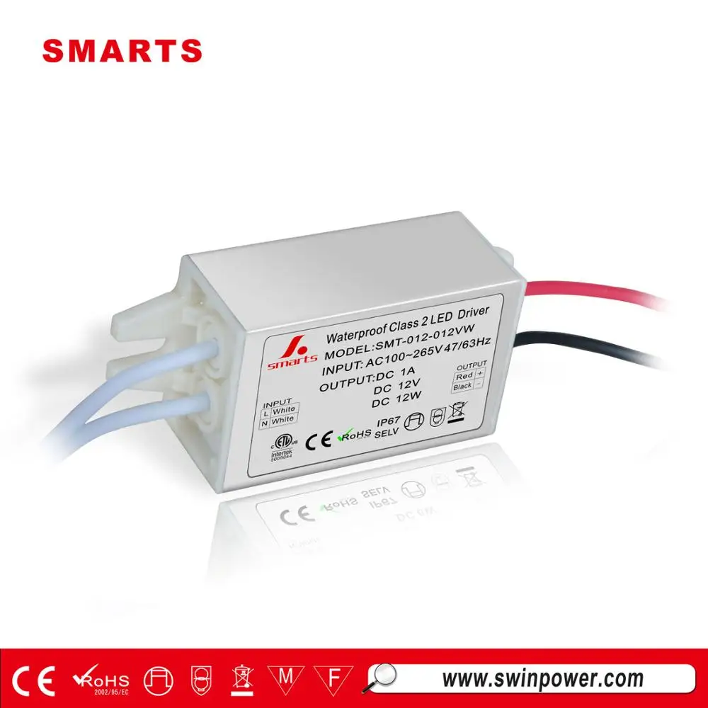 Горячая распродажа IP67 водонепроницаемый мини 12 в 12 вт светодиодный драйвер 7 вт