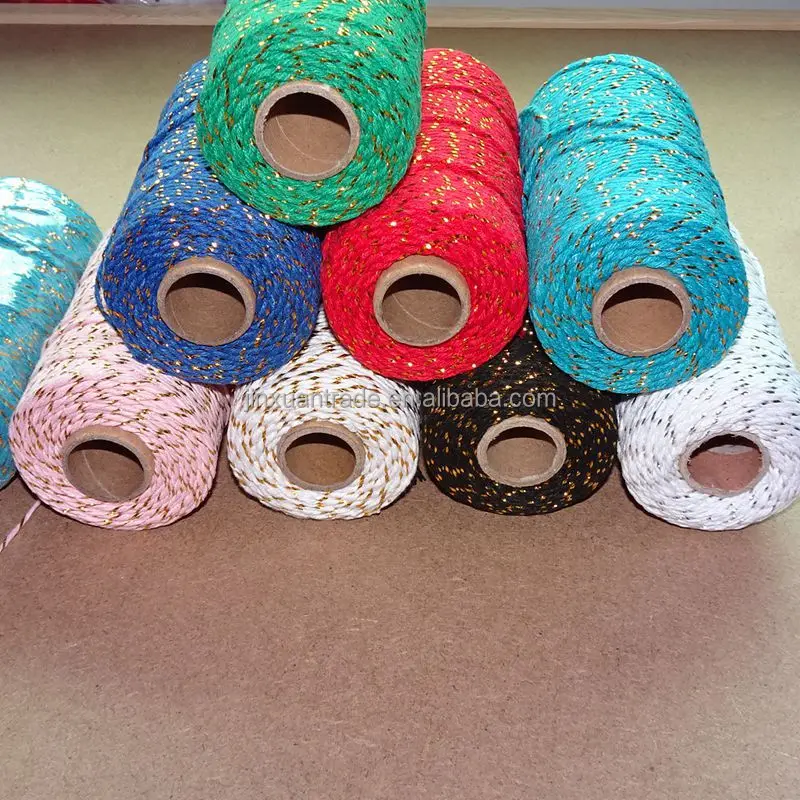 2mm Red/white Striped Baker Twine Striped Binding Bakers Metallic