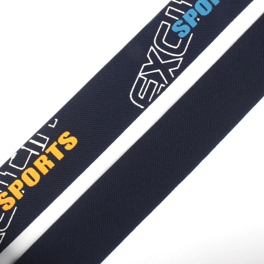 Экологичные аксессуары для одежды эластичная лента с принтом логотипа тонкая Шейная