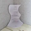 Wave-patterned corner shelf
