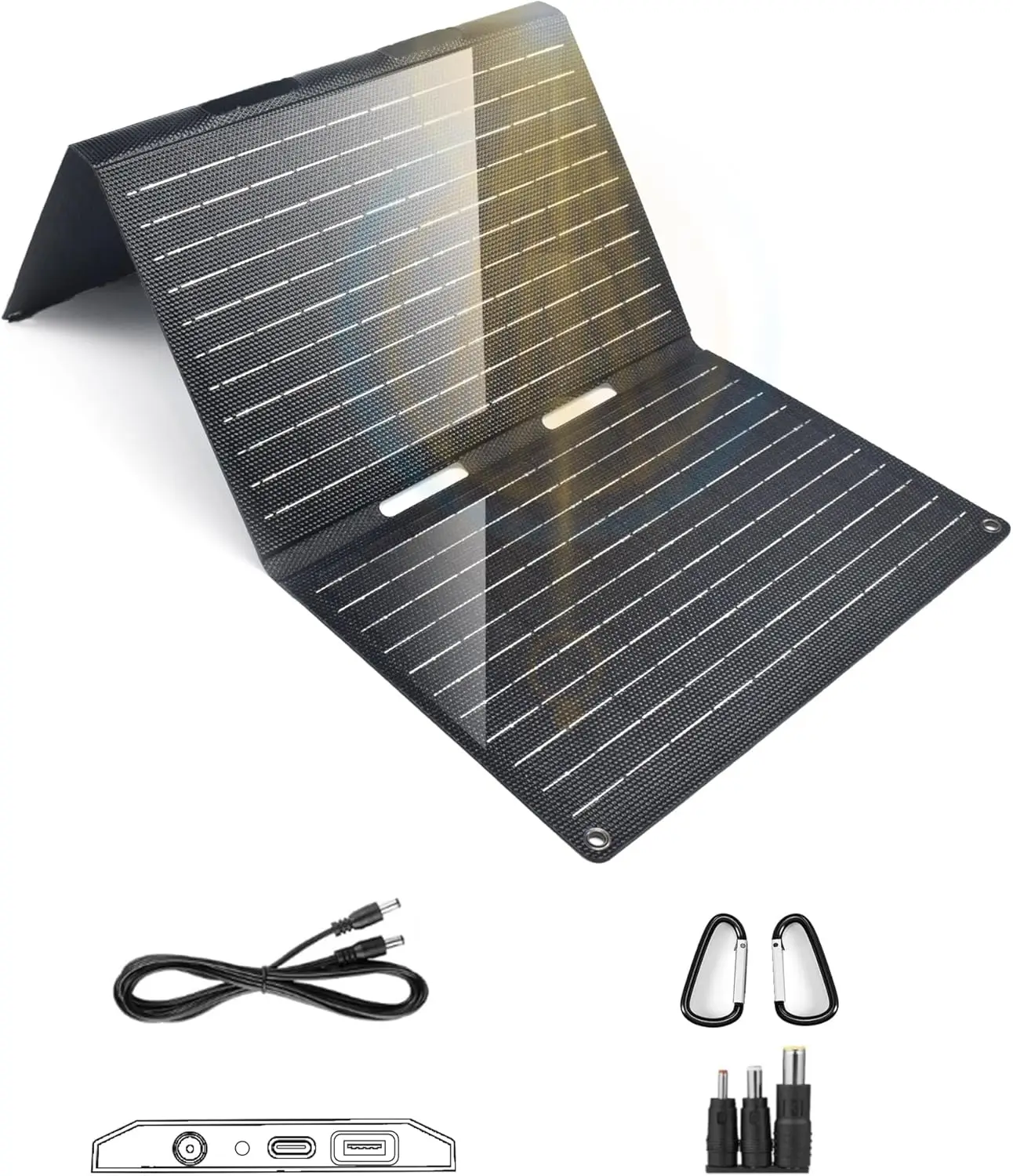 New Designs Customized Solar Portable Charger 10w 15w 30w 40w 60w Solar Panels Phone USB Charger for Mobile Cell Phone Laptop