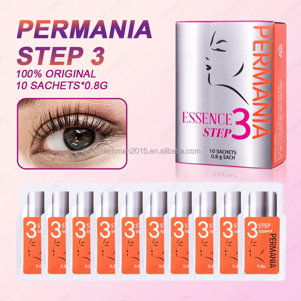 Permania Korea Eyelash Perm Step 3 Nourishes Eyelashes Easy to Use Lash Lifting Cream Professional Eyelash Lifting Tool