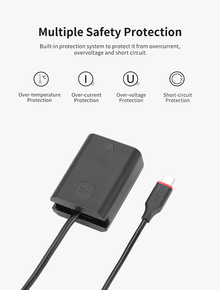 Kingma Usb C Power Adapter Dc Coupler Dummy Battery Np Fw50 For Sony A7 A7r2 A6300 A6000 A5000