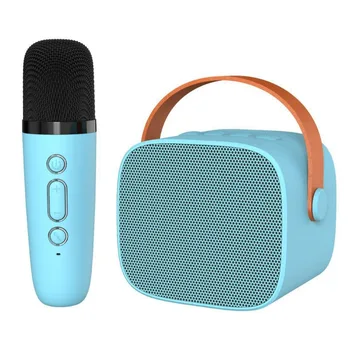 Portable 5W RGB LED Lighting for Bluetooth Karaoke Speaker Card Type Audio Player with Battery Power for Home Outdoor Activities