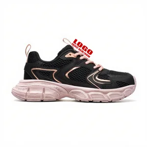 Custom Summer Fashion Women's Chunky Sneakers Blue Pink Platform Casual Flats Men Running Shoes for Spring Walking