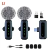 สีดำ 2 ไมค์ TYPE-C+IOS+USB