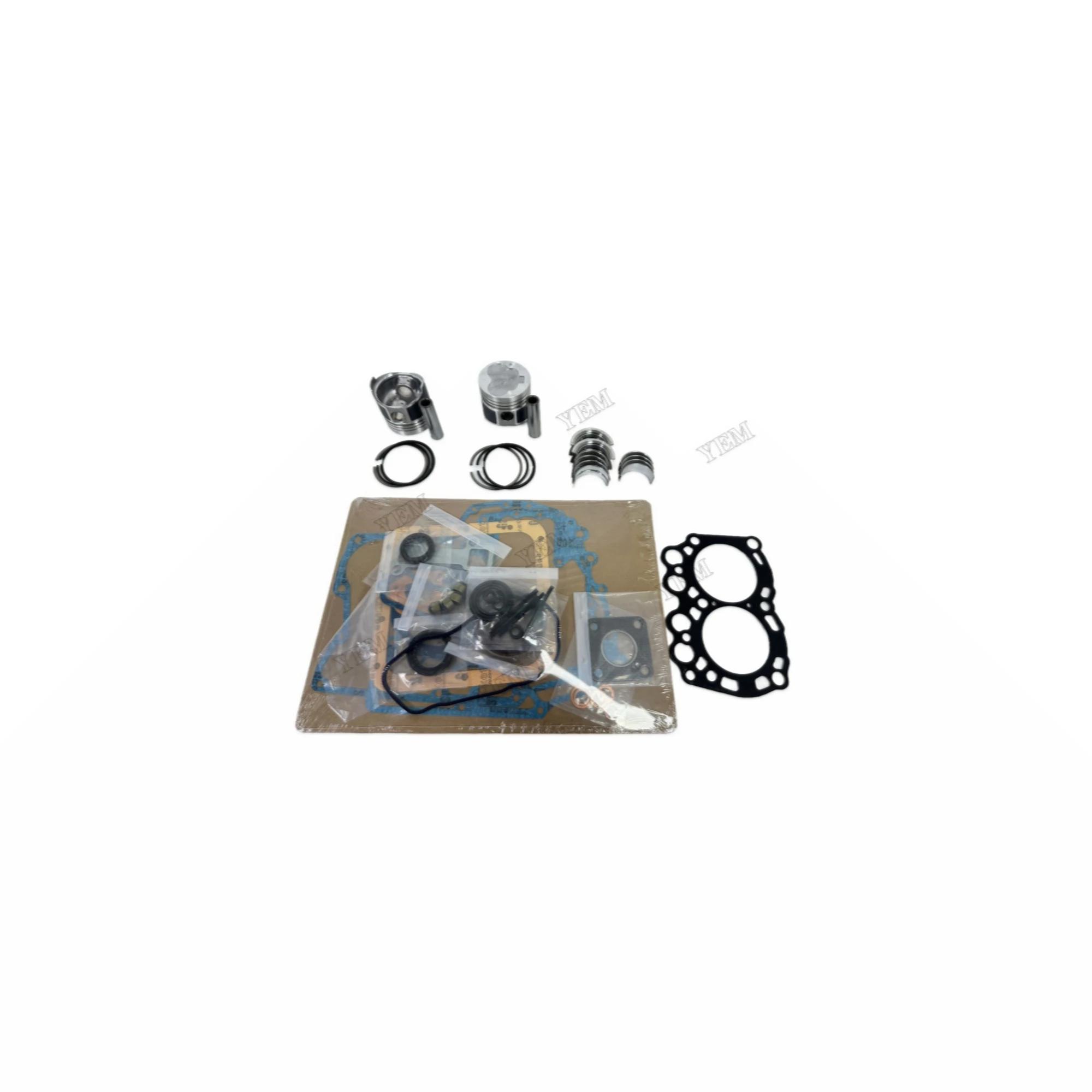 Repair Kit With Overhaul Gasket Set Piston Rings Bearings Compatible for Mitsubishi L2C Engine Rebuild Kit
