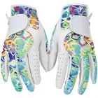 Custom Logo Wholesale Color Women Pairs Golf Gloves Cabretta Leather Manufacturer