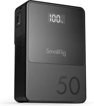 SMALLRIG V Mount Battery VB50, 50Wh / 3400mAh V-Mount Battery for DSLR Camera, Camcorder, Monitor, Phone, Green - 4872