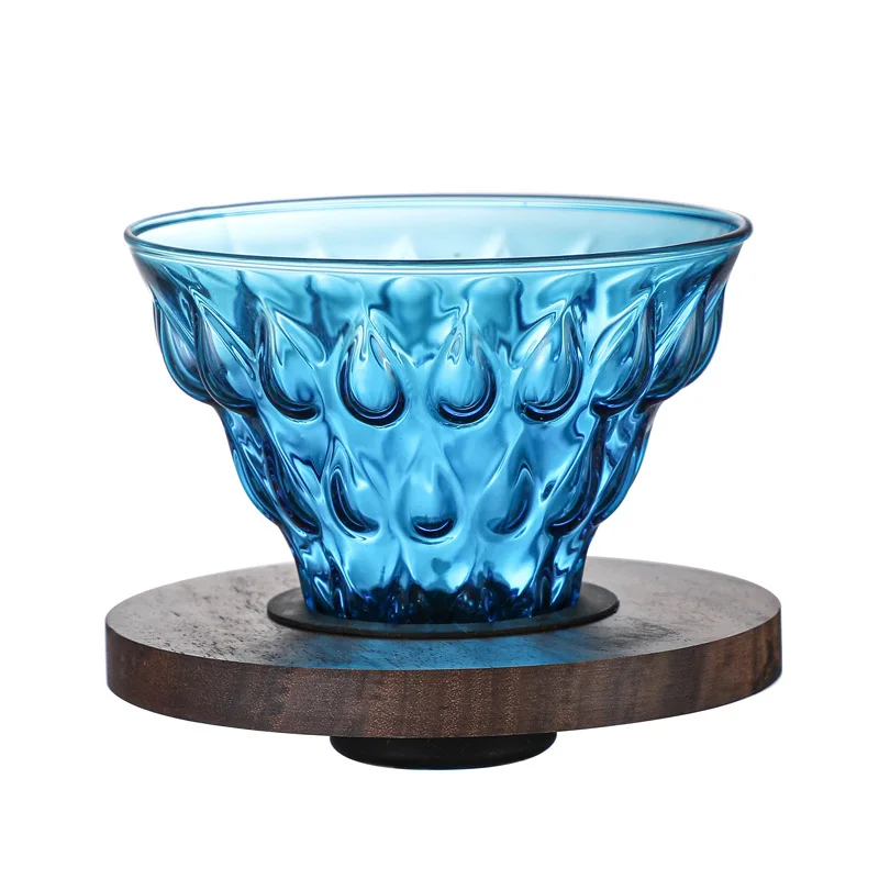 Высокотемпературный цветной кофейник из боросиликатного стекла с фильтром, экологически чистый прозрачный ручной чайник